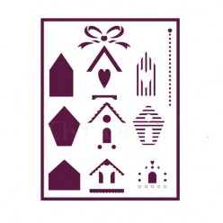 Stencil A4 casitas dos dimensiones