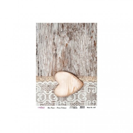 Papel de arroz A3 Cadence 438 Corazon de Madera
