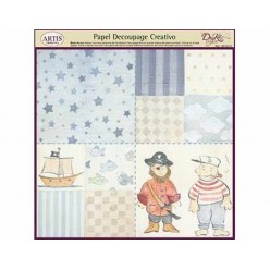 Papel Decoupage Piratas