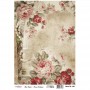 Papel de arroz A3 Cadence perlas y flores