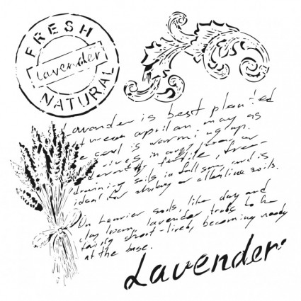 Stencil Cadence 45 x 45 Lavender