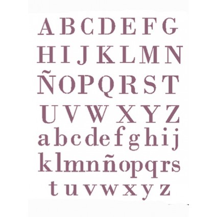 Stencil A3 Abecedario Fuente