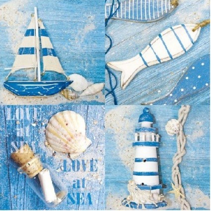 Servilleta Decoupage Love at Sea