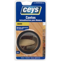 Canto para madera negro CEYS 5x19