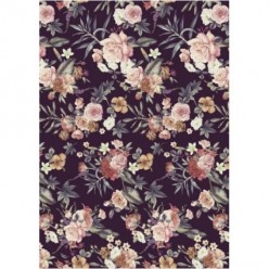 Papel Arroz FLORES FONDO OSCURO