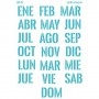 STENCIL MESES Y DIAS CALENDARIO 30 X 40