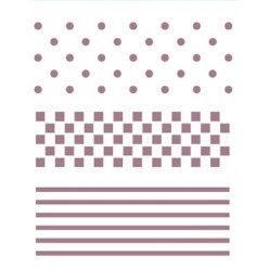 STENCIL A5 D-116 LUNARES CUADROS RAYAS
