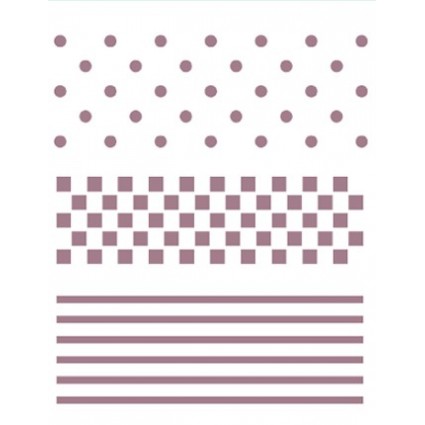 STENCIL A5 D-116 LUNARES CUADROS RAYAS