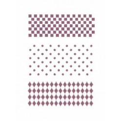 STENCIL A5 V-213 CUADROS LUNARES ROMBOS