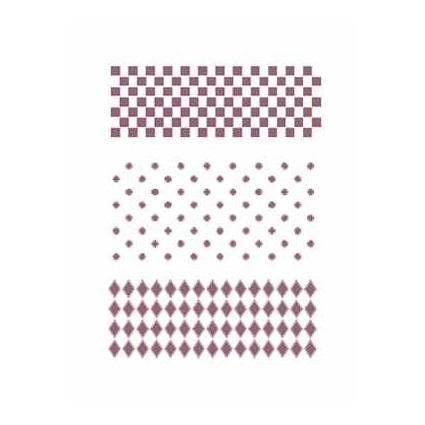 STENCIL A5 V-213 CUADROS LUNARES ROMBOS