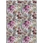 Papel Arroz FLORES SOBRE FONDO GRIS