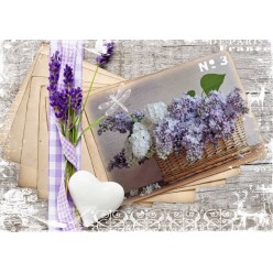 Papel Arroz CESTAS LILAS Y LAVANDAS