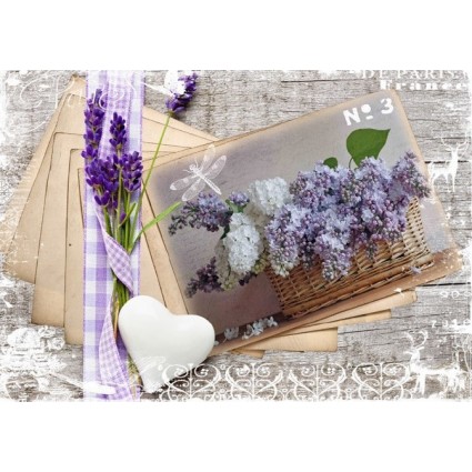 Papel Arroz CESTAS LILAS Y LAVANDAS