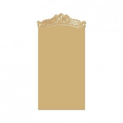 silueta placa nombre rococó 025(S) 7x11 cm