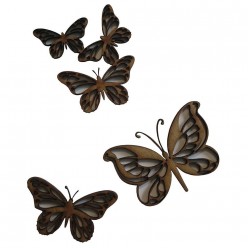 Set 5 Siluetas DM Mariposas 7x6x5x7,2/3,3x6 cm