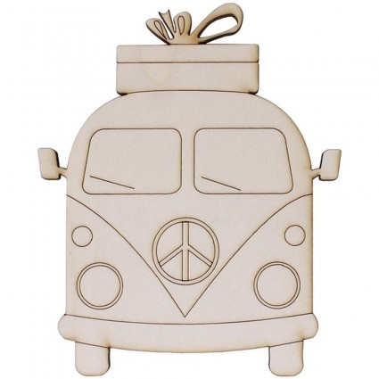 Silueta Furgoneta volkswagen Chopo 15x18 cm