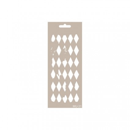 stencil mix media Cadence 21 x 9 ROMBOS