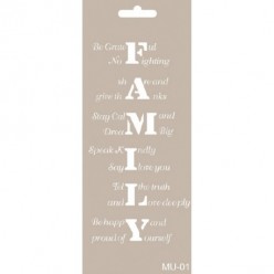 stencil mix media Cadence 21 x 9 FAMILY