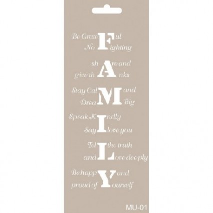 stencil mix media Cadence 21 x 9 FAMILY