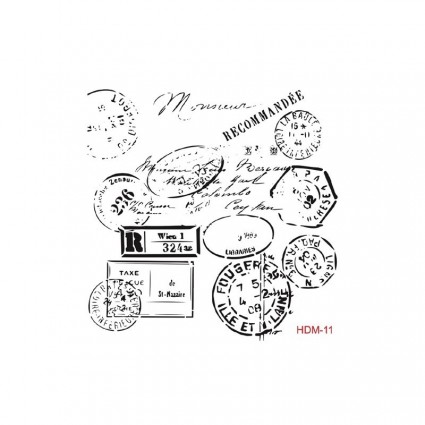 Stencil SELLOS POSTALES 25X25