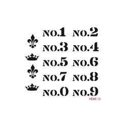 Stencil NÚMEROS 25X25