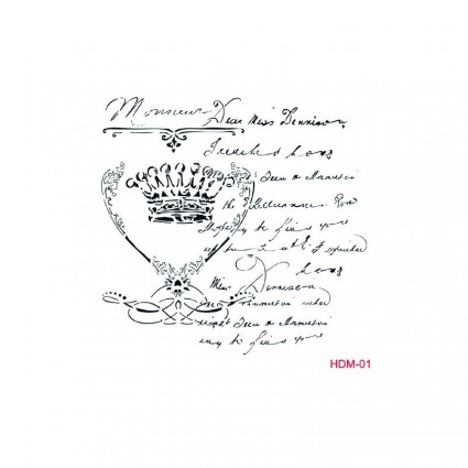 Stencil TEXTO CORONA 25X25