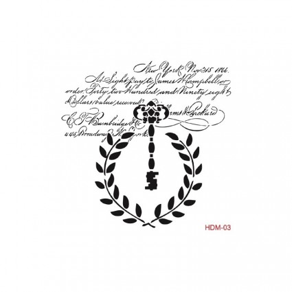 Stencil TEXTO LLAVE 25X25