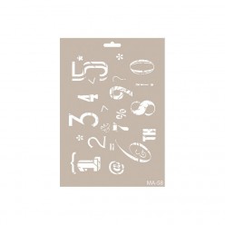 Stencil NÚMEROS 21X30