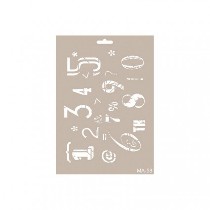 Stencil NÚMEROS 21X30