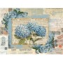Papel Arroz ORTENSIA AZUL