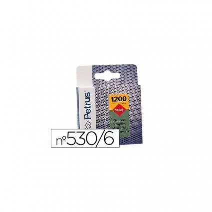 CAJA 1200 GRAPAS 6mm 530/6 PETRUS