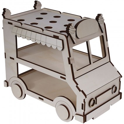 EXPOSITOR FURGONETA MESAS DULCES 37X32 CHOPO+PAPEL