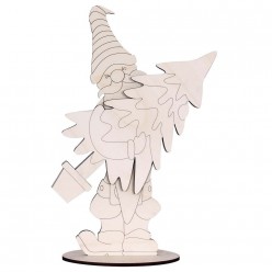 SILUETA GNOMO ARBOL 24.5 X 16 CM