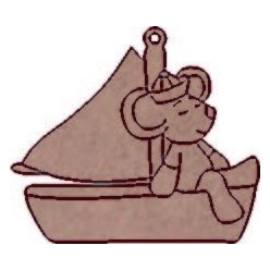 SILUETA DE DM RATON MARINERO 8 X 9