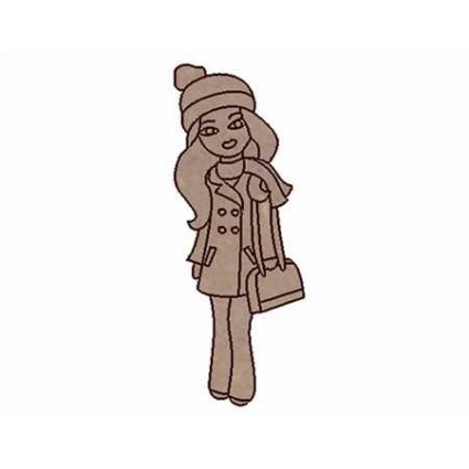 SILUETA DE DM DOLLY SECRETARIA BUFANDA 11X4CM