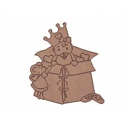 SILUETA DE DM DOLLY PRINCESA EN CAJA 9X8CM