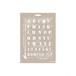 Stencil  LETRAS DISTRESS 21X30