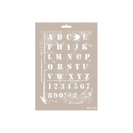 Stencil  LETRAS DISTRESS 21X30