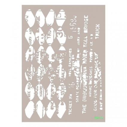 STENCIL TEXTO CON ROMBOS 21 X 30 CADENCE