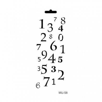 stencil mix  NÚMEROS 21X9