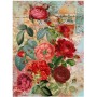 PAPEL ARROZ A3 737 COLLAGE ROSAS ROJAS S/AZULEJOS