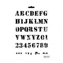 Stencil Mix Media LETRAS CARGO SERIF 21 x 30