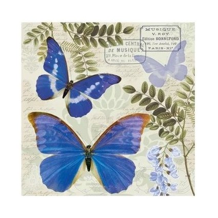 Servilleta BLUE MORPHO 33X33CM