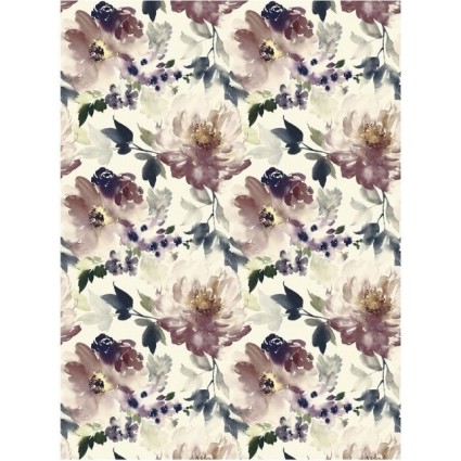 PAPEL ARROZ A3 FLORES ACUARELA