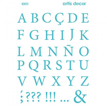 STENCIL ABECEDARIO 20X28.5CM