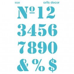 STENCIL NUMEROS 20X28.5CM