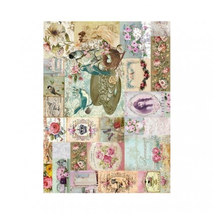 Papel de Arroz ETIQUETAS SHABBY