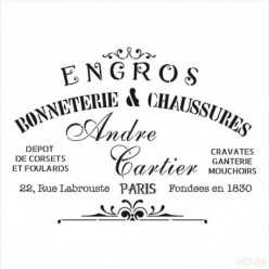 Stencil Engros André Cartier 25X25cm mod.3