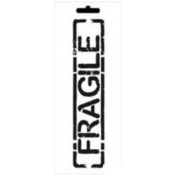 stencil  MIX MEDIA FRAGILE 10X25