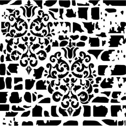 Stencil GRUNGE DAMASCO LADRILLO 25X25cm